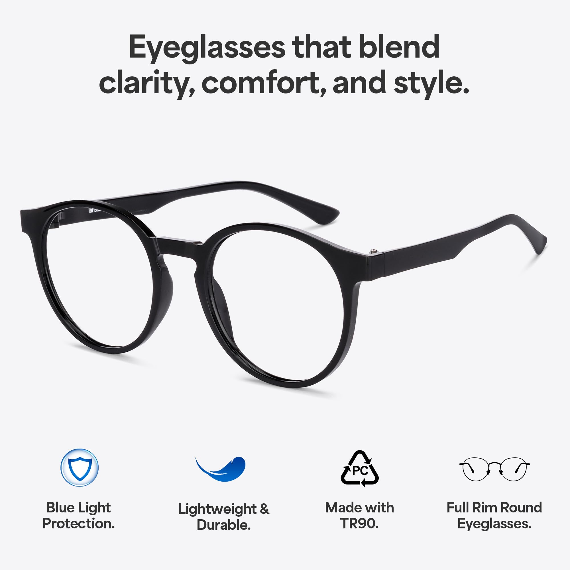 LENSKART BLU | Zero Power Blue Cut Computer Glasses | Anti Glare, Lightweight & Blocks Harmful Rays | UV Protection Specs | Green | Men & Women| LB E14453 4