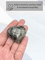 Vista 7 de GEMSCITE Piedra preciosa negra de rutilo con forma de corazón, 1.181 in, bolsillo de palma, curación, tallada, piedra de preocupación, buena suerte