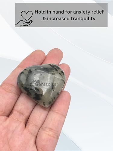 Miniatura 7 de Piedra de angelita con forma de corazón, 1.181 in, bolsillo de palma, curación, tallado, amor, preocupación, buena suerte, regalo para decoración