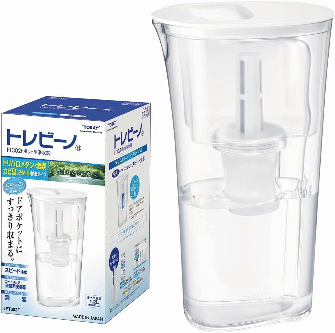 TORAY torayvino Pitcher-type Water Purifier 1.2L PT302F