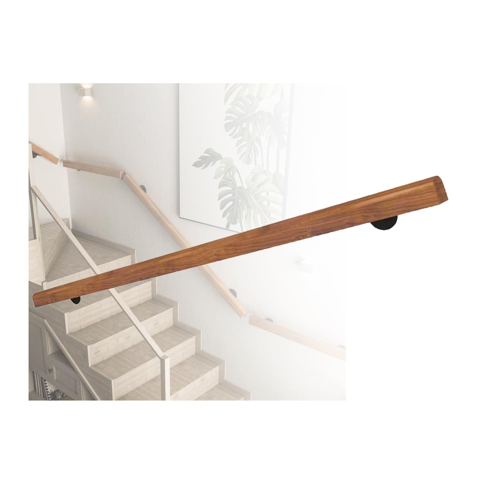Tiges de soutien murales en bois noble pour une rampe d'escalier durable et design