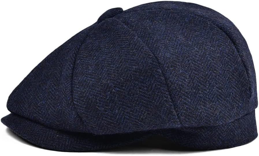 Caps Small Size Navy Woolen Tweed Flat Cap Toddler Youth Beret Hat