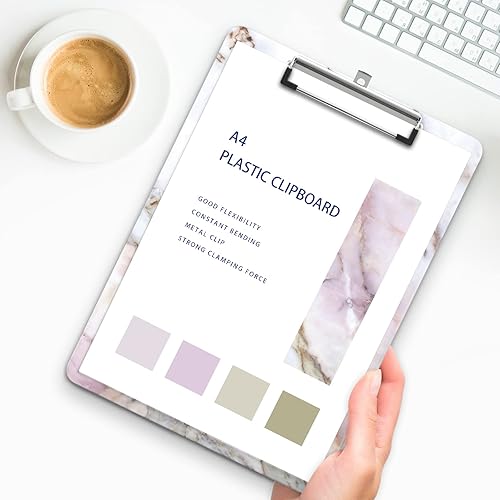 Miniatura 5 de Portapapeles de plástico A4, lindo portapapeles tamaño carta Stardard para profesores, niños, tablero de clip ligero  Tableros de clip decorativos