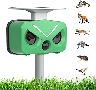 Animal repeller,Cat Repellent,Ultrasonic Fox Repellent,Rat repellent,Dog repellent,Solar Outdoor Animal Repeller,5 Modes,USB Charge,for Cats, Dogs, Squirrels, Rats, Foxes, martens, Wild Animals,ecc