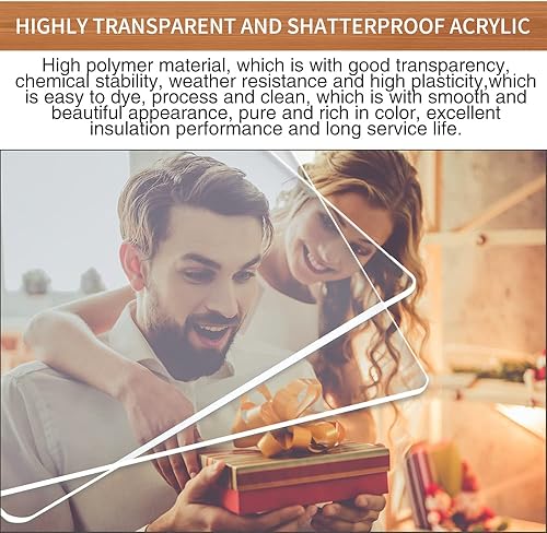 Miniatura 8 de wavamawa Juego de 2 portarretratos de madera de 4 x 6 pulgadas con base de madera de haya y cubierta de vidrio orgánico HD para mesa o escritorio,