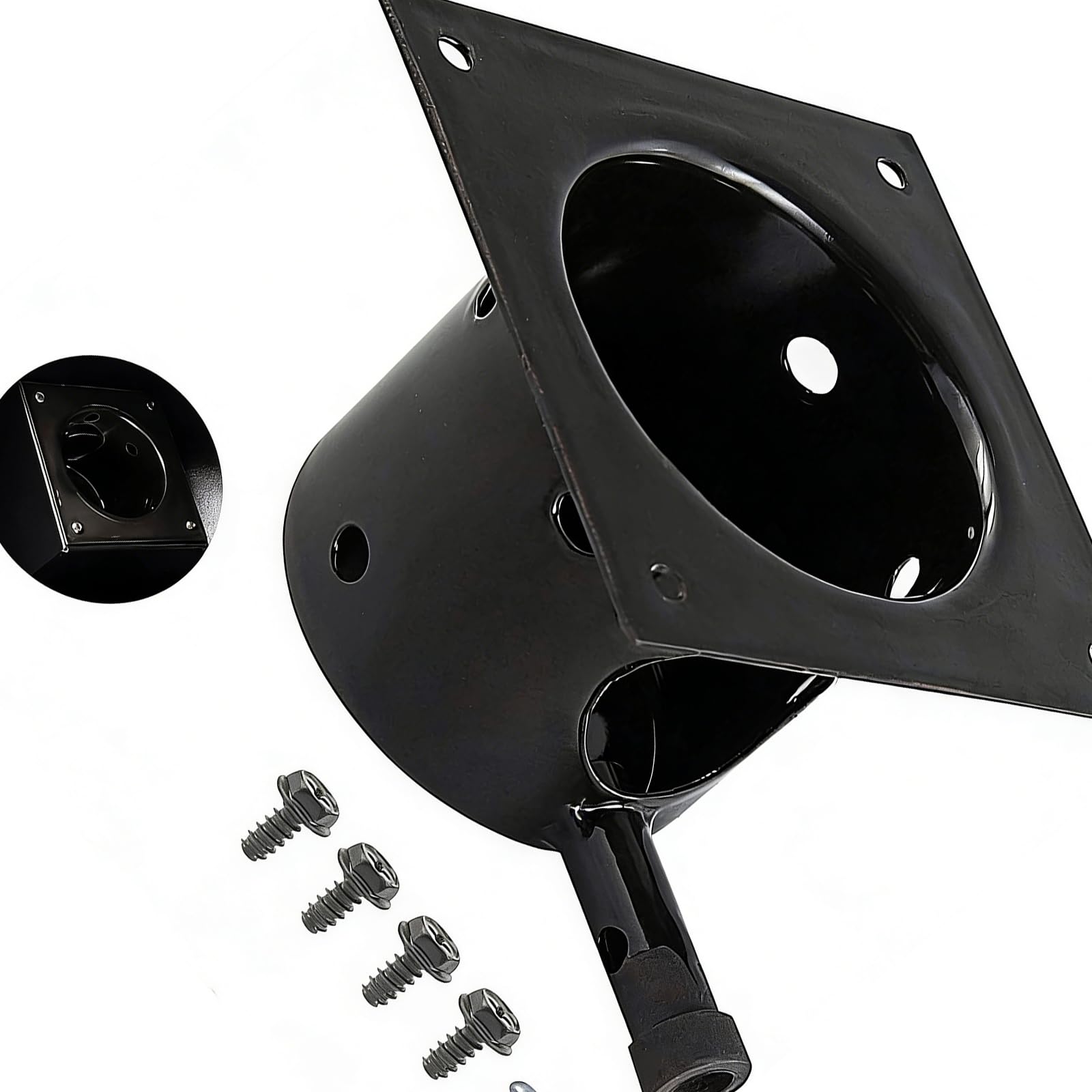 ZEPFJHE Reinforced Dark Coated Chamber Alternative Works with Various Brand Pellet Cookers BBQ Barbecue Replacement Parts