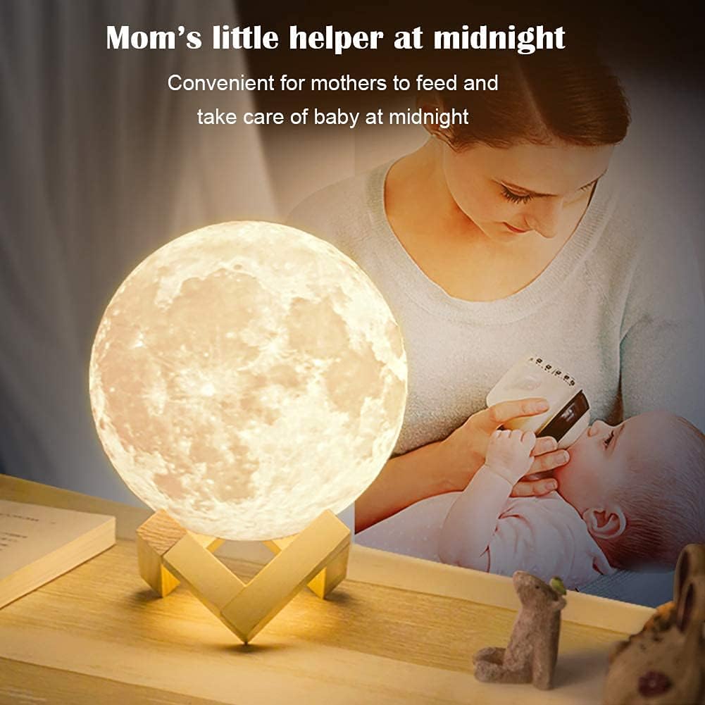 NOWTRY Night Light Personalised 16 Colours- 4 Colour Changing Modes 3D Print LED Moon Lamp - Image 5