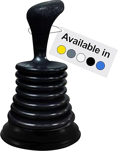 Meadow Lane Pequeño émbolo de fregadero de 7 pulgadas, mini removedor de obstrucciones para desagües de fregadero de cocina y baño, ergonómico a