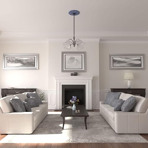 Vista 212 de Ekena Millwork CM18NOPOS Medallón de techo Norwich, 45.72cmOD x 8.97cmID x 1 3/8"P, pintado a mano cobre pulido