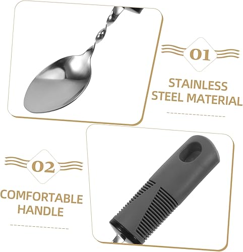 Miniatura 8 de Juego de utensilios para ancianos, 4 piezas, cubiertos adaptables para temblores, tenedor giratorio, cuchara, cuchillo, agarre de espuma, ayuda para