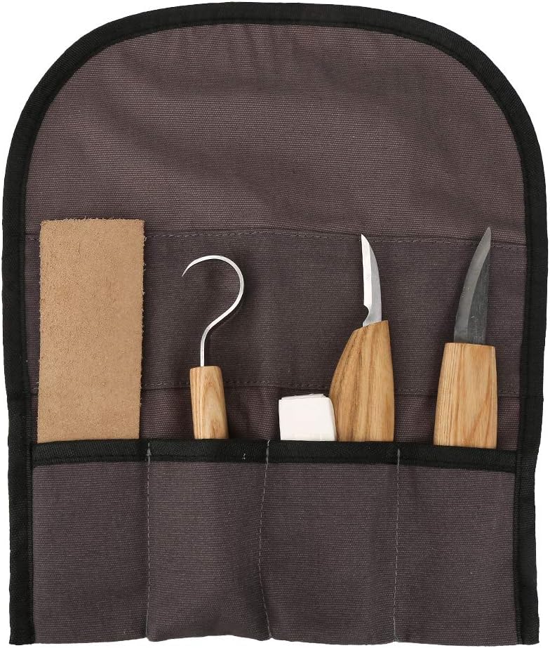 Kit Intaglio Legno 20 Pezzi - Sgorbie, Coltelli E Blocchi Per Scultura Con Guanti - Foto 7