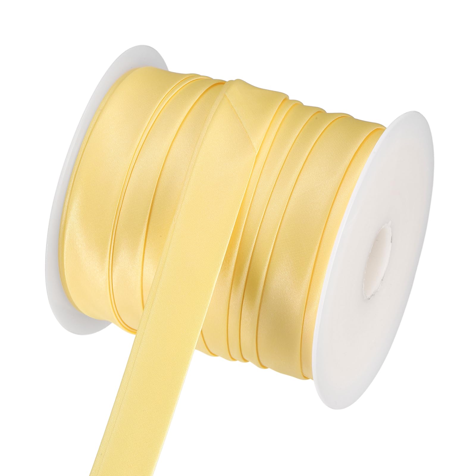 Biais en satin double pli couleur champagne de qualité supérieure pour finitions de luxe