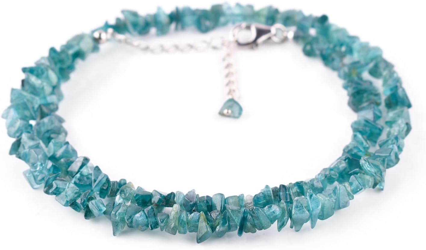 InfinityGemsArt Natural Raw Grandidierite Crystal Handmade Polished Choker Necklace, Gemstone Birthstone, Healing Stones, Women Jewelry, 925 Sterling Silver Chain 18 inch - Image 2