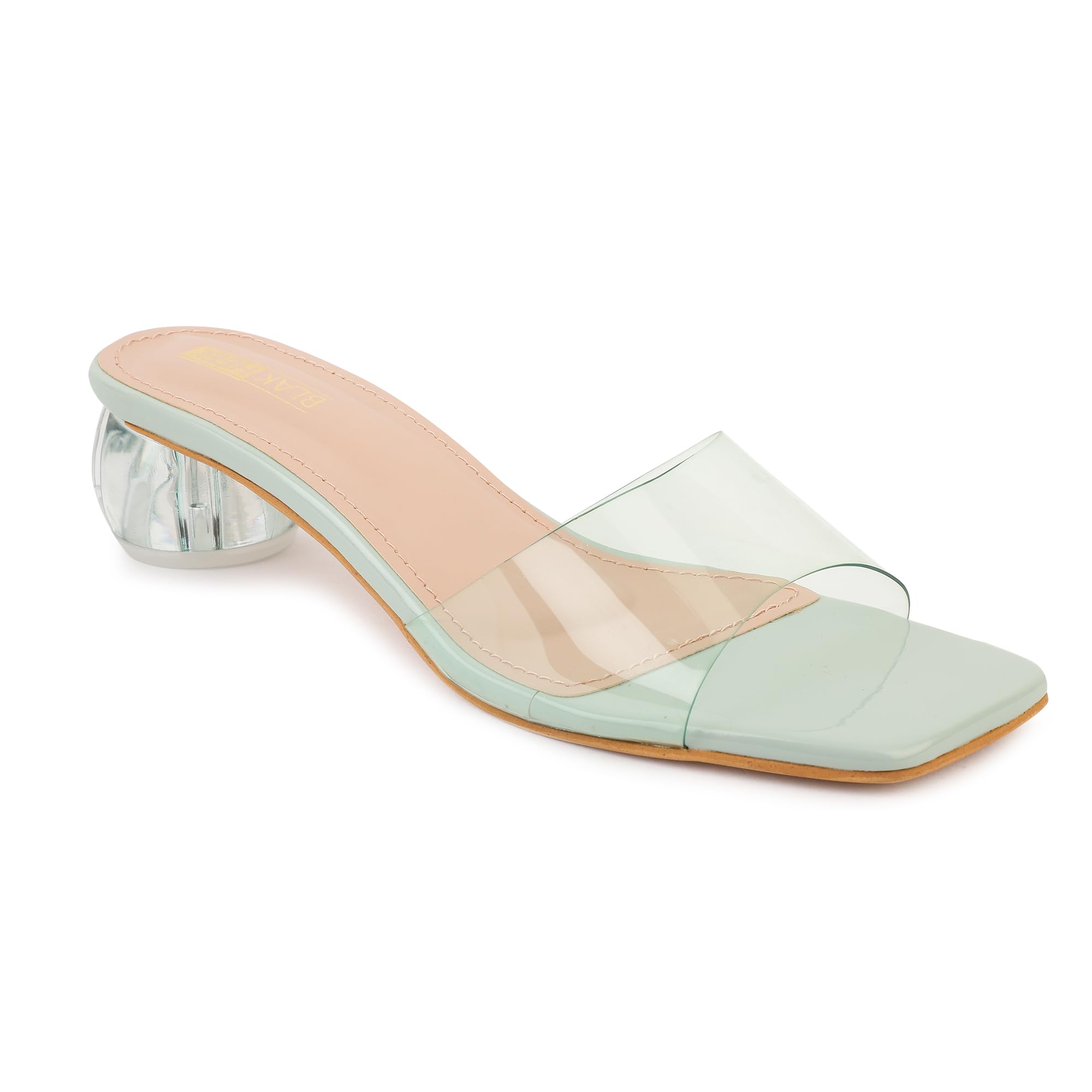 BLAK HEEL Womens Platform Sandals with Clear Block Heel | Girls Trendy Transparent Clear Heel for Party, Casual Wear | Size 5 (PISTA) (B0D811416N) Amazon Price History, Amazon Price Tracker