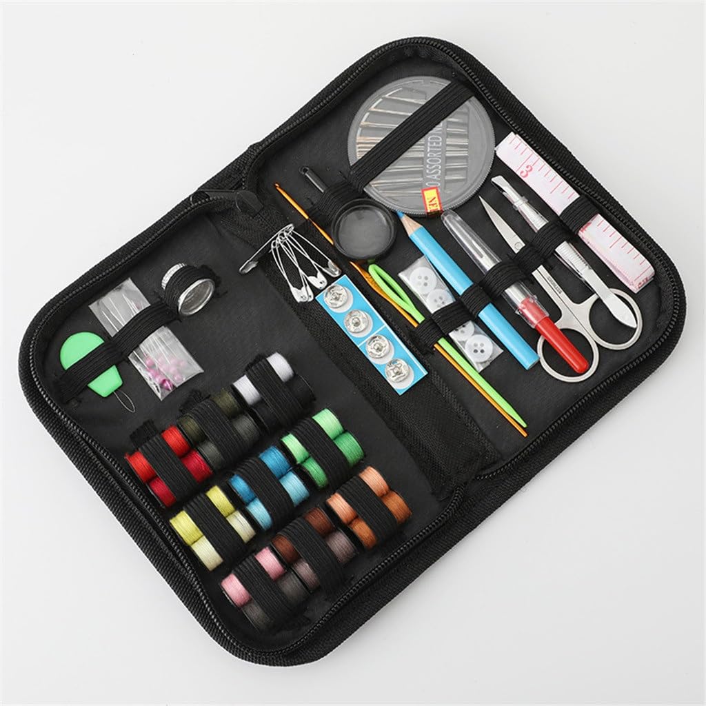 Kit de Costura para el hogar, Caja de Costura, Herramienta de Costura Manual, Kit de Costura Multifuncional portátil de 80 Piezas