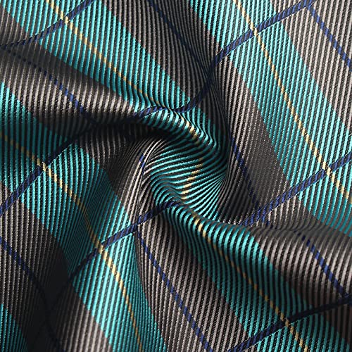 Image of Striped Plaid Polka Dot Mens Tie Formal Necktie Pocket Squares Ties Clips Cufflinks Classic for Men Set