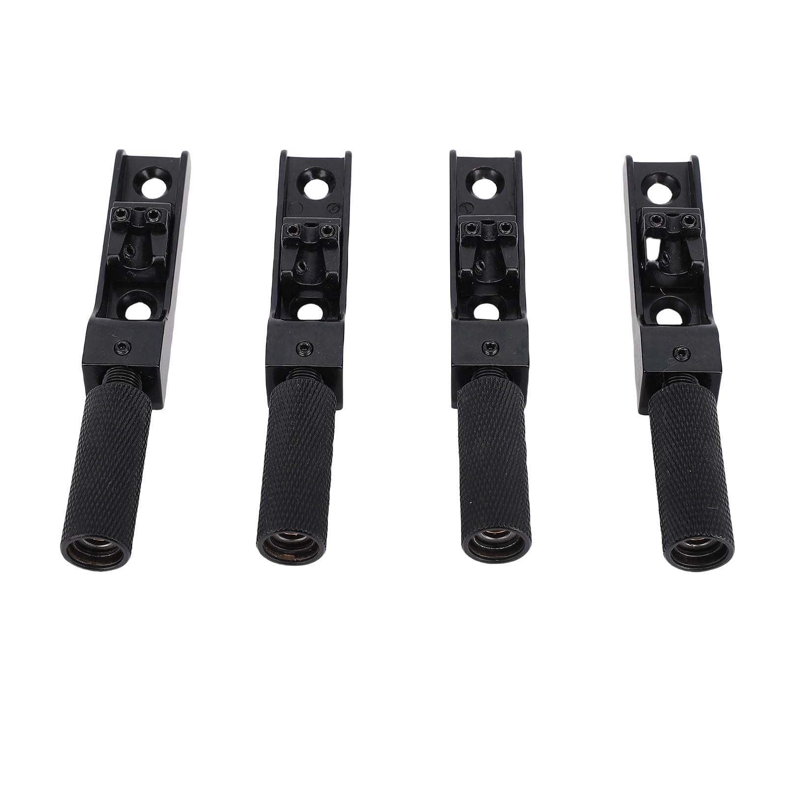 Tissting Ponte Per Basso Senza Paletta 4 Corde Con Serratura - Kit Di Ricambio Con Base CNC Regolabile Per Allineamento Corda E Stabilità Accordatura, Per Musicisti Professionisti (Black)