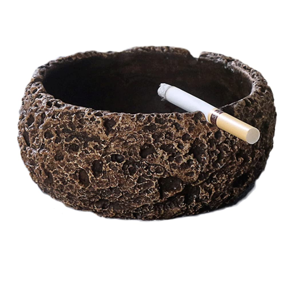 Amazon.com: Cement Ashtrays Ash Tray Cigarette Large Ashtray Desktop Smoking  Ash Tray for Home Office Decoration for Outside(High Brown A) : Home &  Kitchen