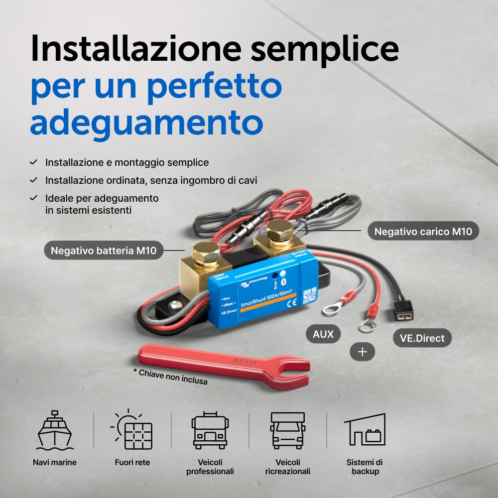 Victron Energy SmartShunt IP65 500 amp Monitor Batteria (Bluetooth)