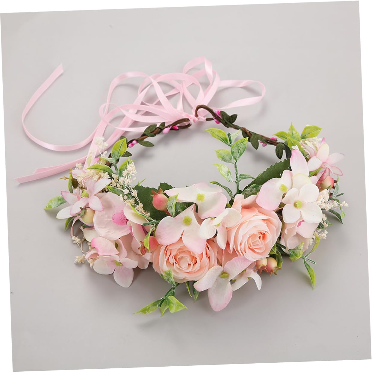 FOMIYES 2piezas Diadema De Flores De Rosa Artificial Para Fotografía De Vacaciones La Playa Accesorio Floral Bohemio Para Bodas y Fiestas