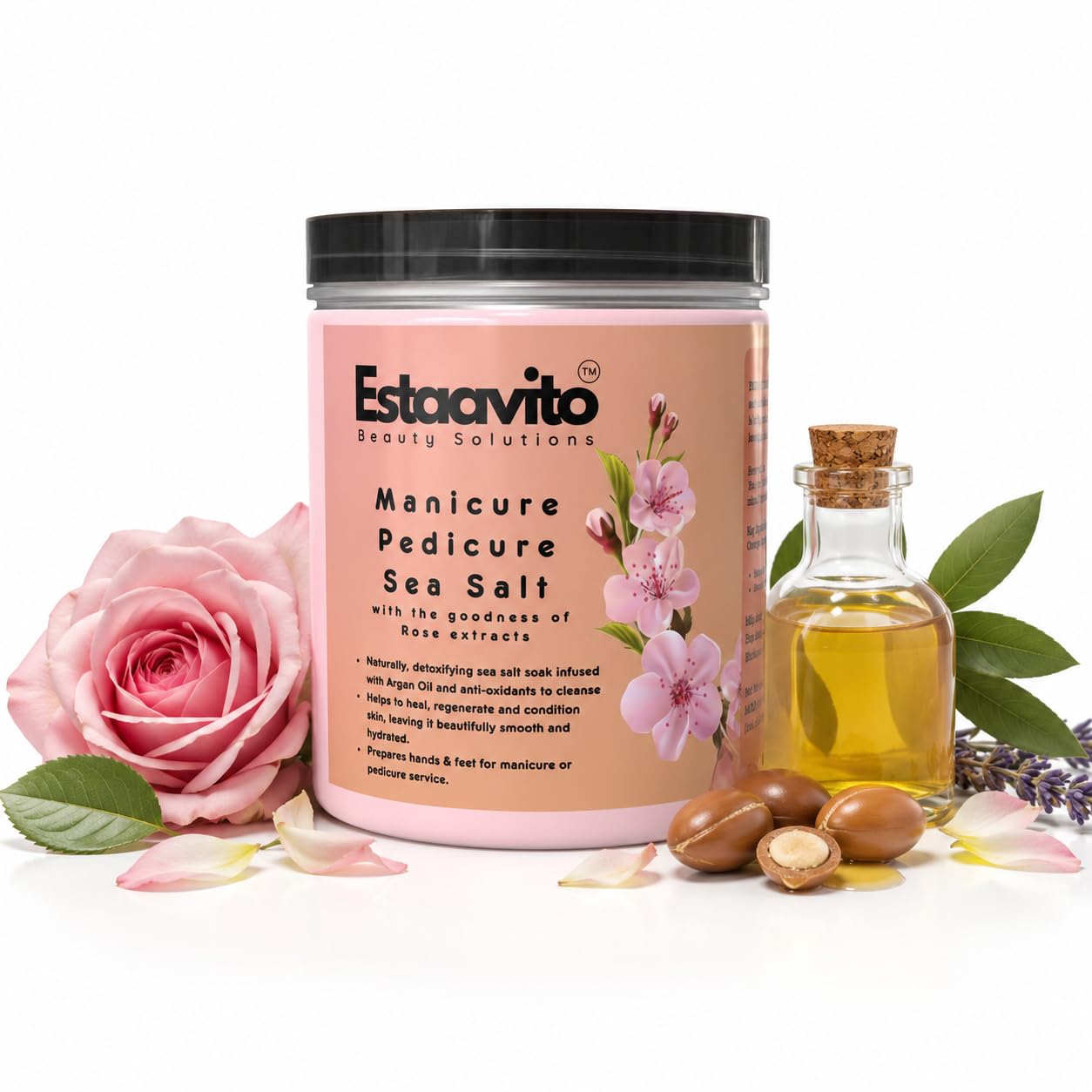 ESTAVITO Estaavito Moisturizing Sea SALT For Manicure And PEDICURE With Essential Oils, For Tan And Dead Skin Removal 750 Gms | FOOT SOAK| PEDICURE SALT|-picture-18