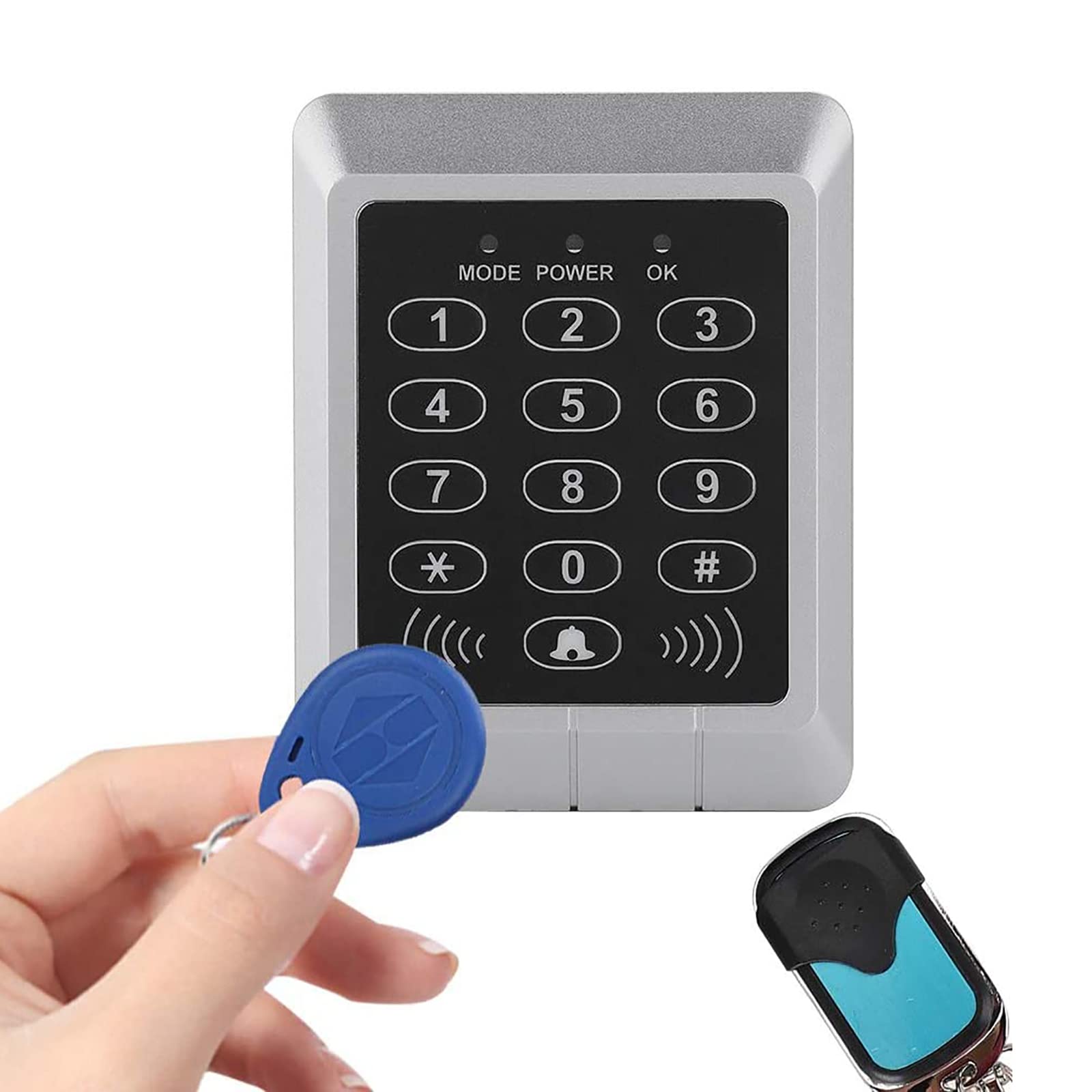 BZZBZZ Door Access Control System, Waterproof Access Control System Kit, Use a Combination Of Proximity Card and Password To Open The Door, for Corporate Offices