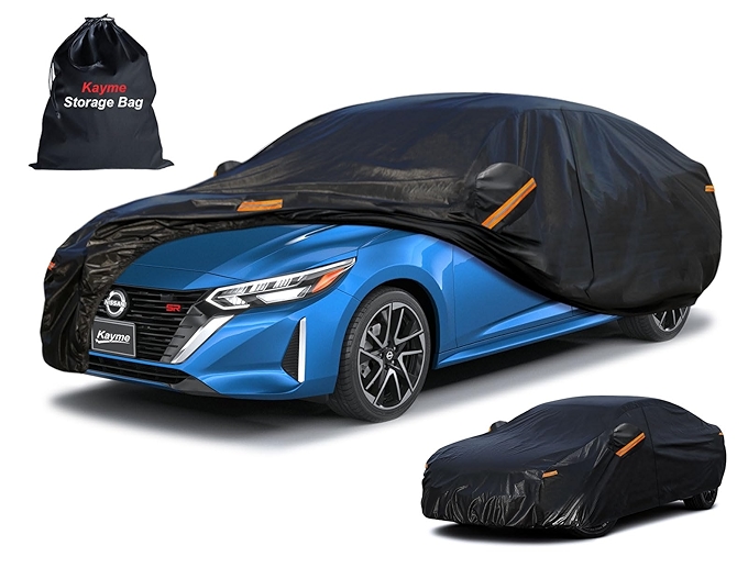 kayme 7层汽车外套 全天候适用 适合Honda Civic、Toyota Corolla等轿车防水罩