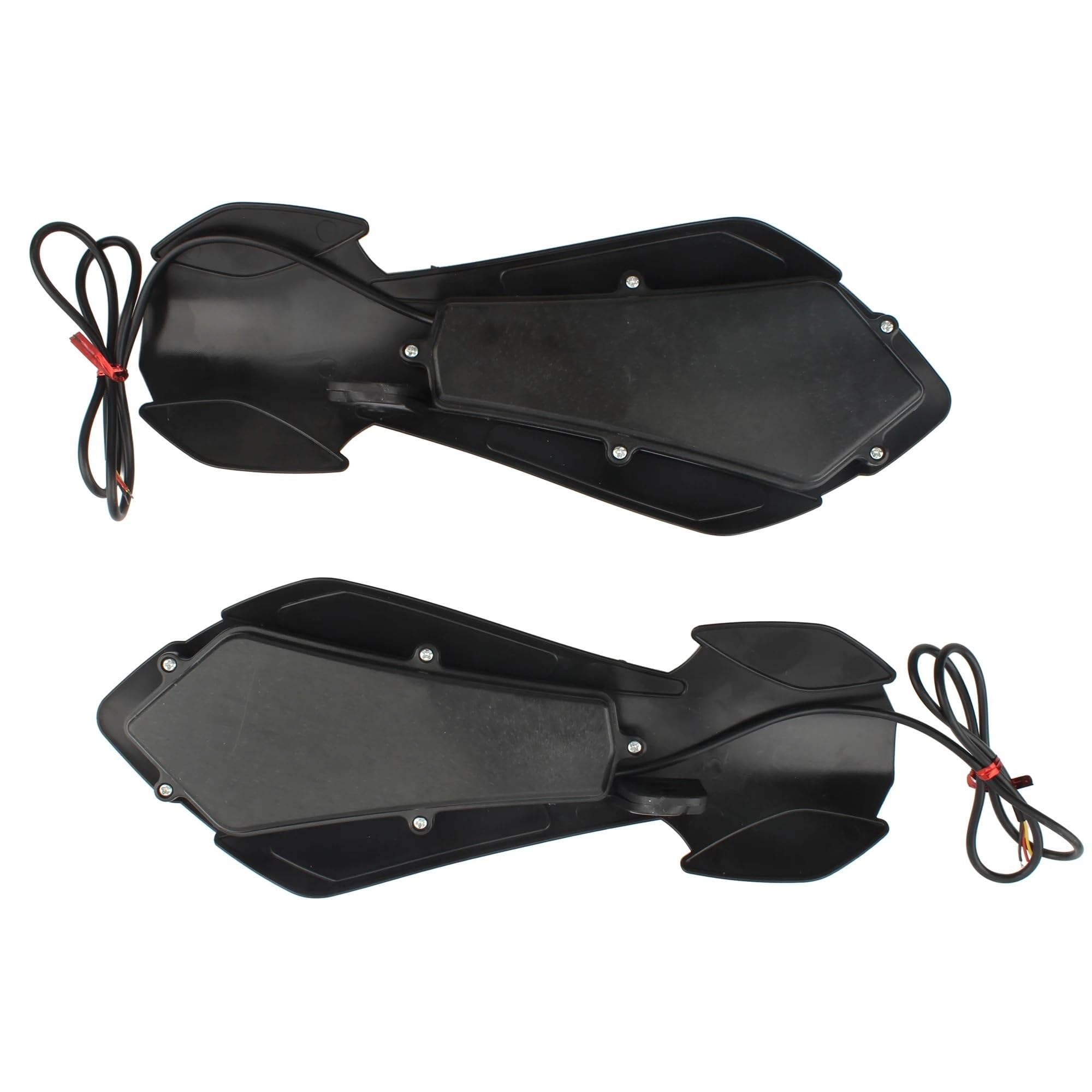 Paramanos Moto Universales para Manillar De Motocicleta, Protectores De Manos para Motocicleta Accesorios para Motocross De 12 V Luces Protectoras Protectores Manos Motocicleta(Red)