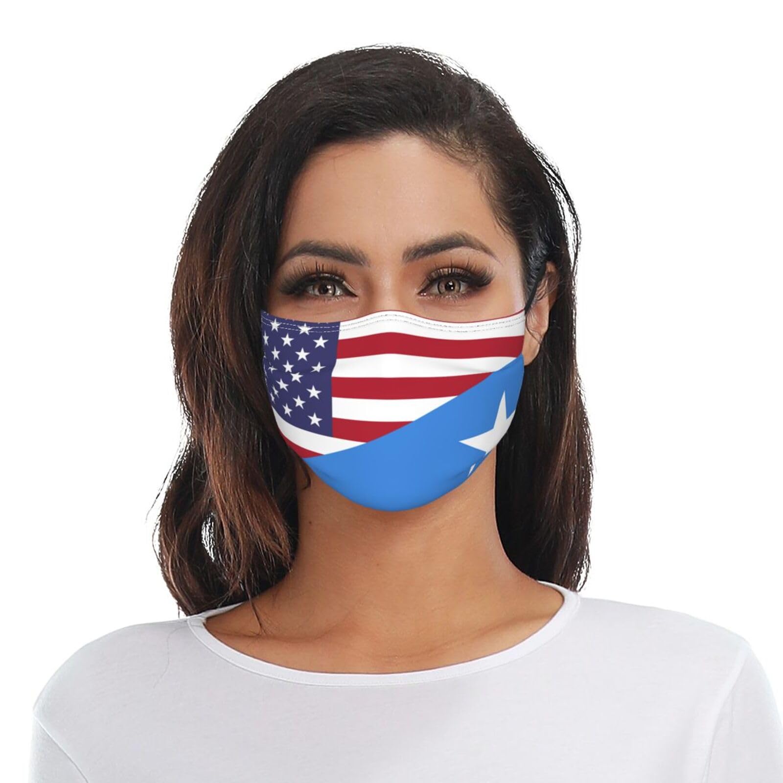 America Somalia Friendship Flag Adult Dust Mask Adjustable Dust Face with 2 Filter78
