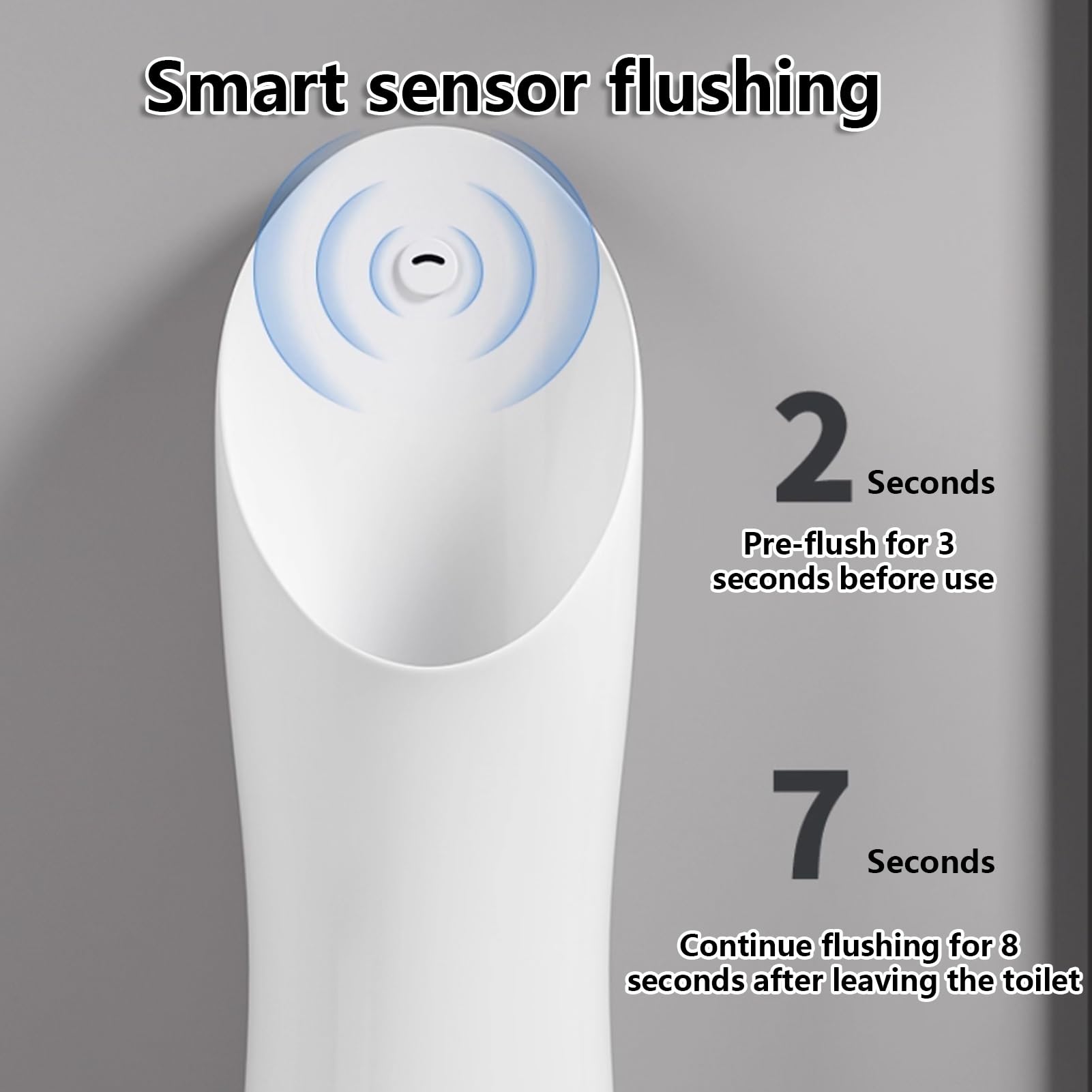 Automatisches Urinal für Männer, auslaufsicher, CE-zertifiziert, bündiges Design für Zuhause, Schule und Einkaufszentren, graue Waschlösung für Hygiene und Komfort