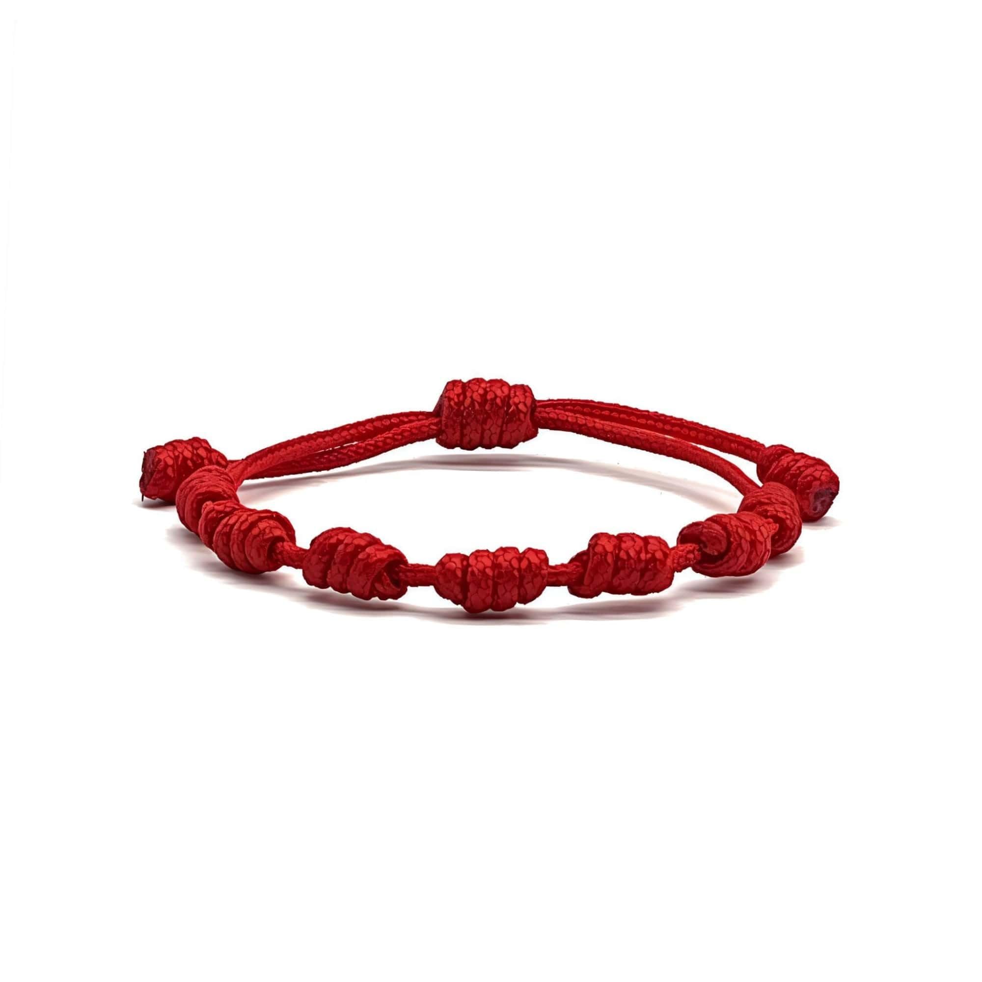 Pulsera 7 chakras con nudos roja bebés niños - Contra el mal de ojo - Hilo rojo protección energía negativa - Amuleto para la buena suerte - Talla pequeña