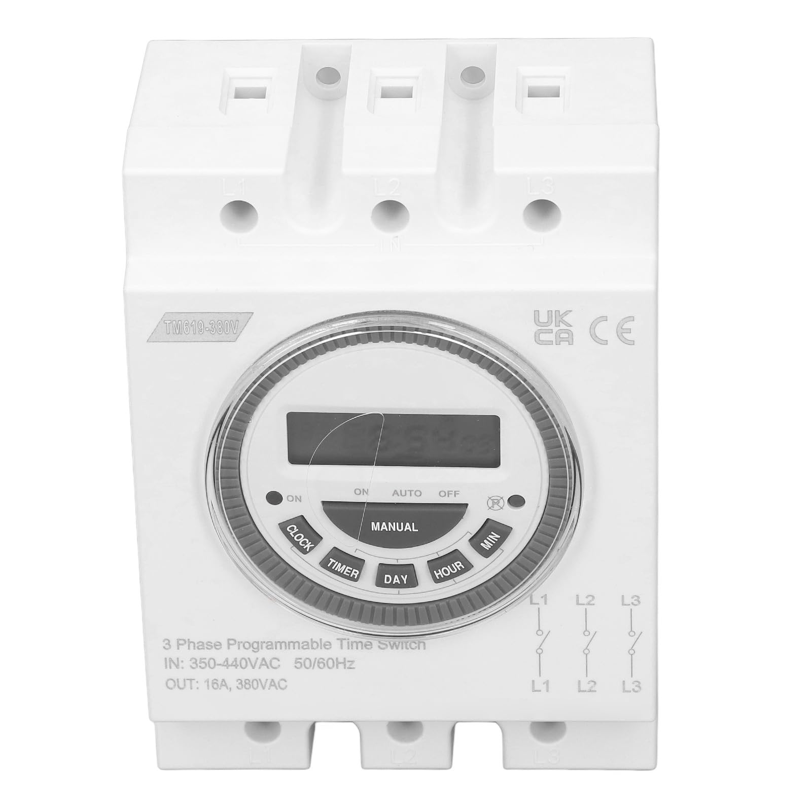 Interruttore Timer Trifase 16A Relè Timer Programmabile Settimanale Interruttore On/off per Pompa 'acqua