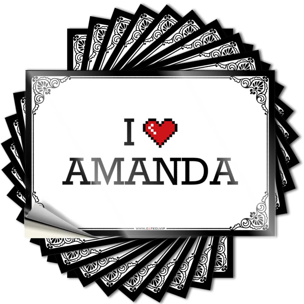 Core, Decals Hat I Love Amanda | Fishing Fall Door Decor(8X12CM)