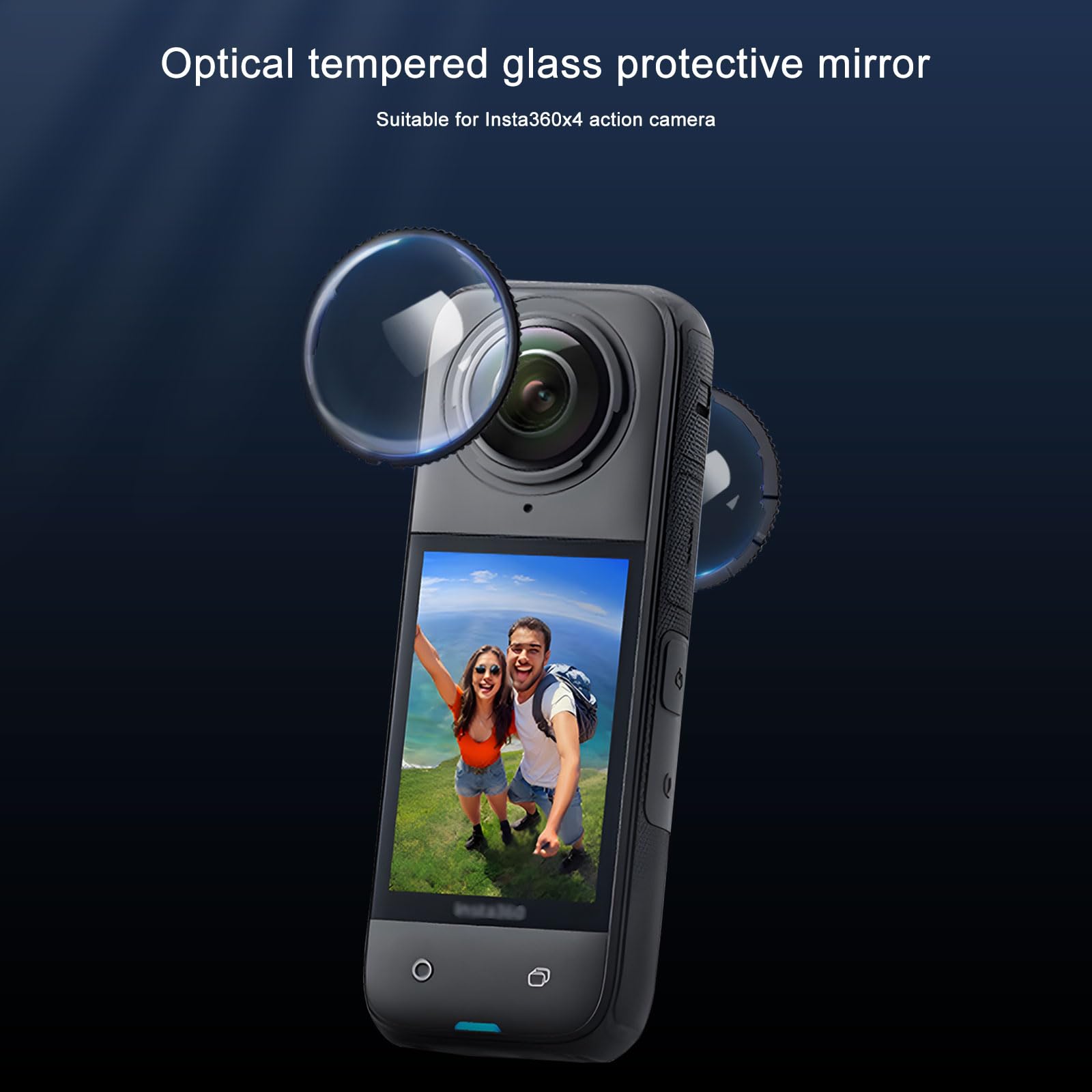 FiTSTILL Pellicola protettiva universale per lenti compatibile con Insta360X4 Sticky Easy Installation Film Set accessori durezza 9H resistente ai graffi