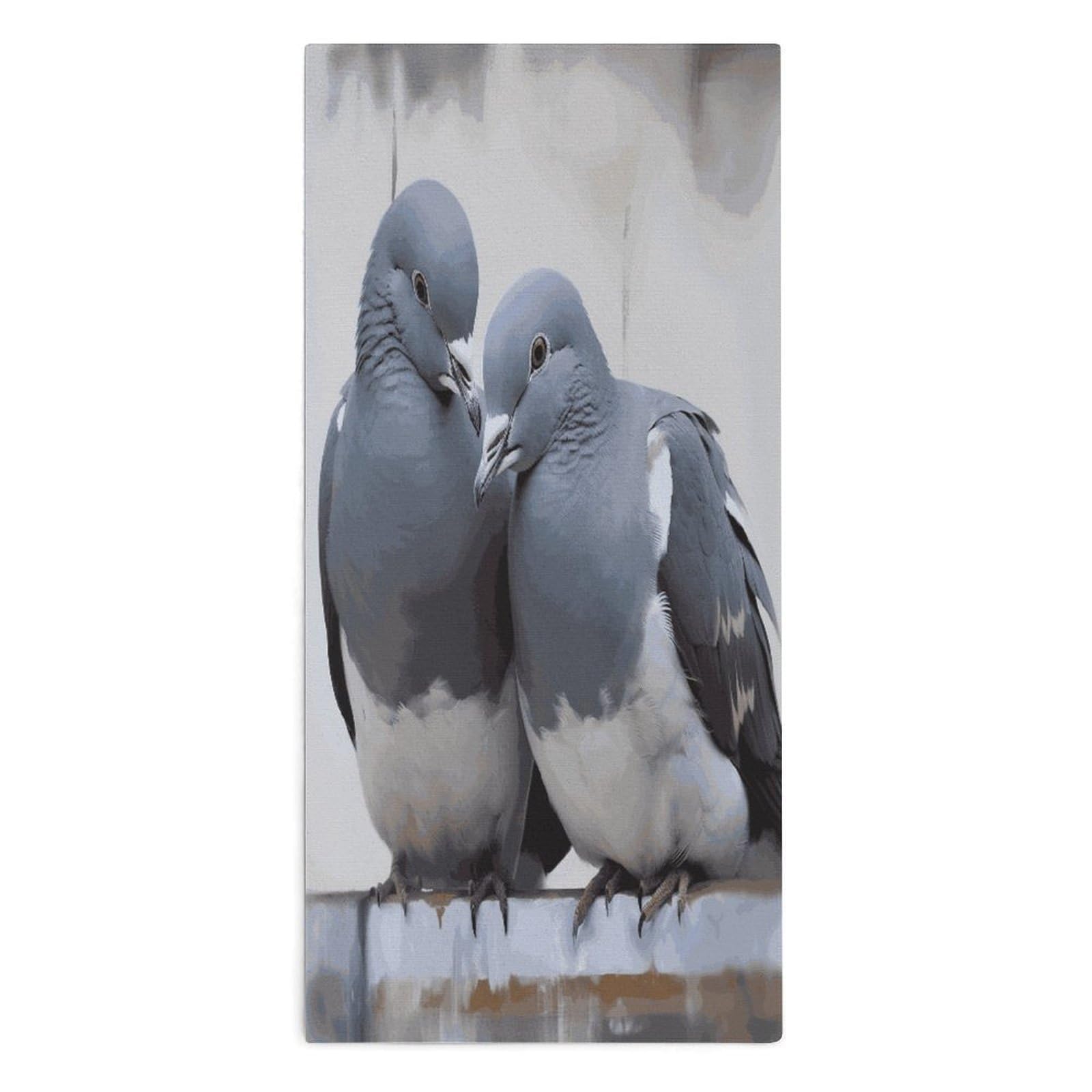 Fodpand Style Doves Microfiber Towels, Decorative Bath Towel Soft & Lightweight, Hand Towels Multipurpose Use For Bathroom, Pool, Gym, Spa, And Hotel Use
