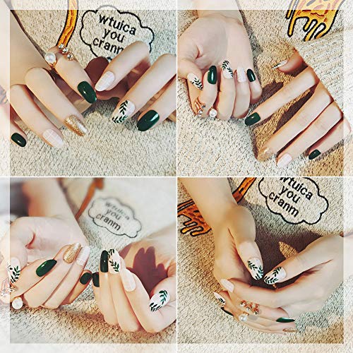 96 Pezzi 4 Scatole Unghie Finte,Copertina Completa...