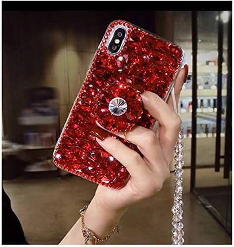 Miniatura 10 de Funda con función atril de diamantes para Moto X4, hecha a mano en 3D, con piedras brillantes, con correa de cristal, para Motorola Moto X4 de 5.2