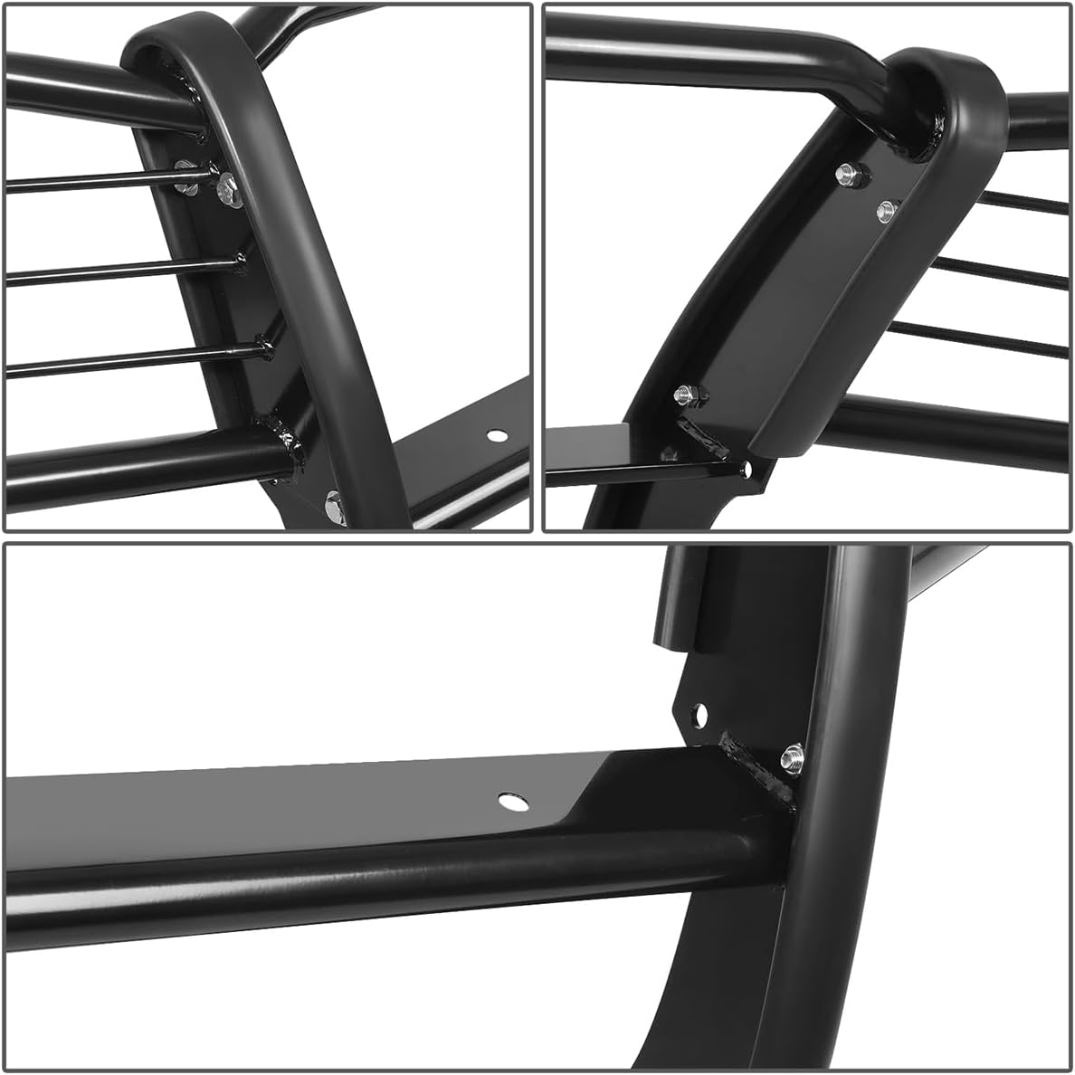 Front Bumper Brush Grille Guard Compatible with Nissan Titan 2004-2015, Compatible with Nissan Armada 2005-2015, Powder coated Black