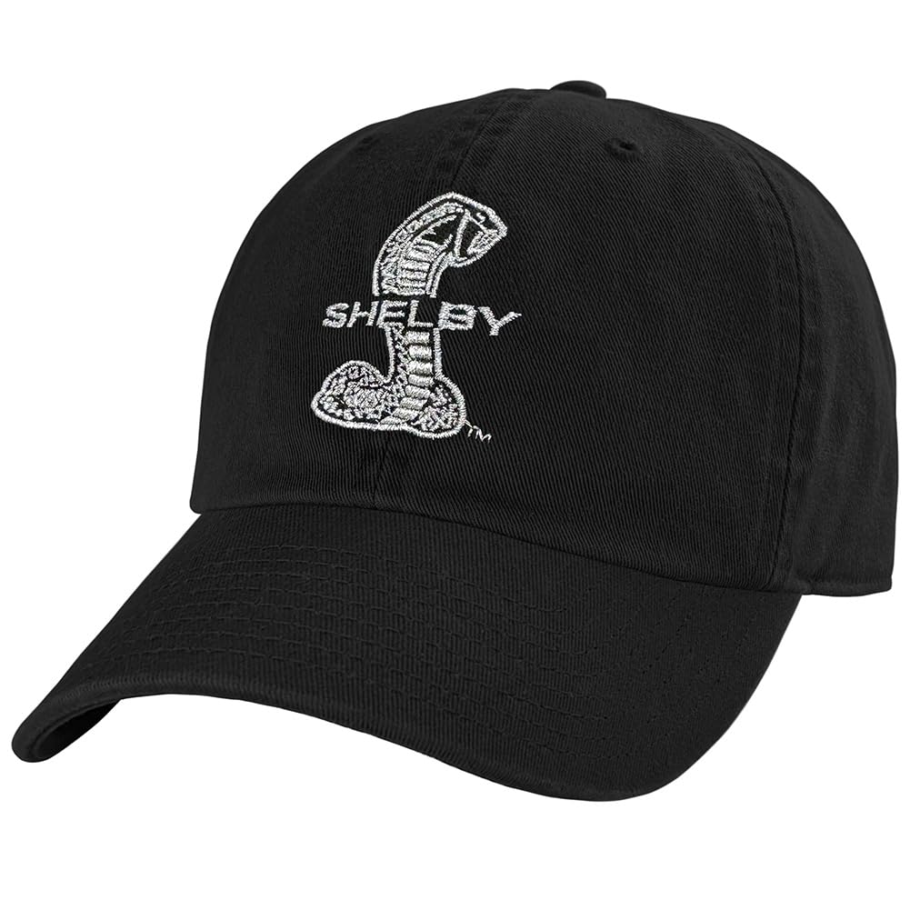PopfunkOfficial Shelby Cobra Logo Dad Hat - The U18 Adjustable Relaxed-Fit Cap - Unisex for Men and Women, Black