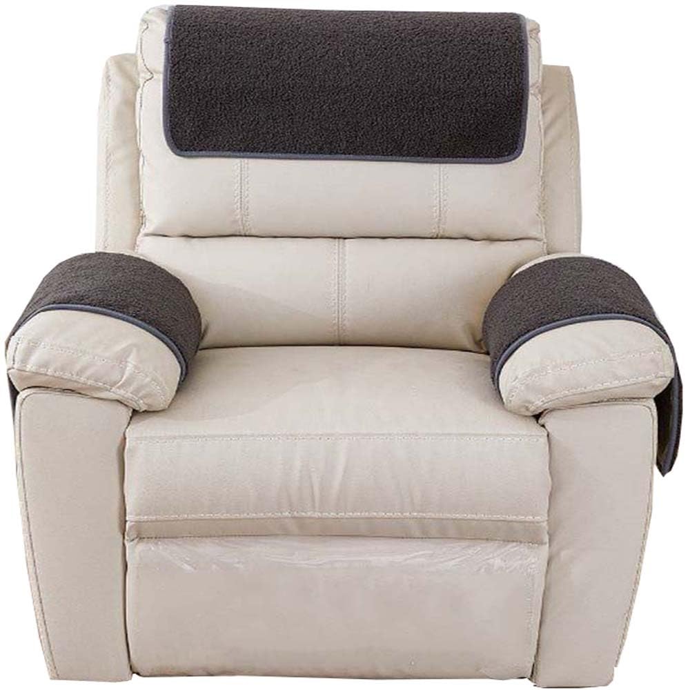 Sofa Armrest Cover Recliner Chair Headrest Cover for 1/2/3 Seat Arm Cover Armchair Slipcover Nonslip Quilted Furniture Protector for Pets Sofa Couch ( Color : B16 , Size : 1-seater/3pcs(1pocket) )