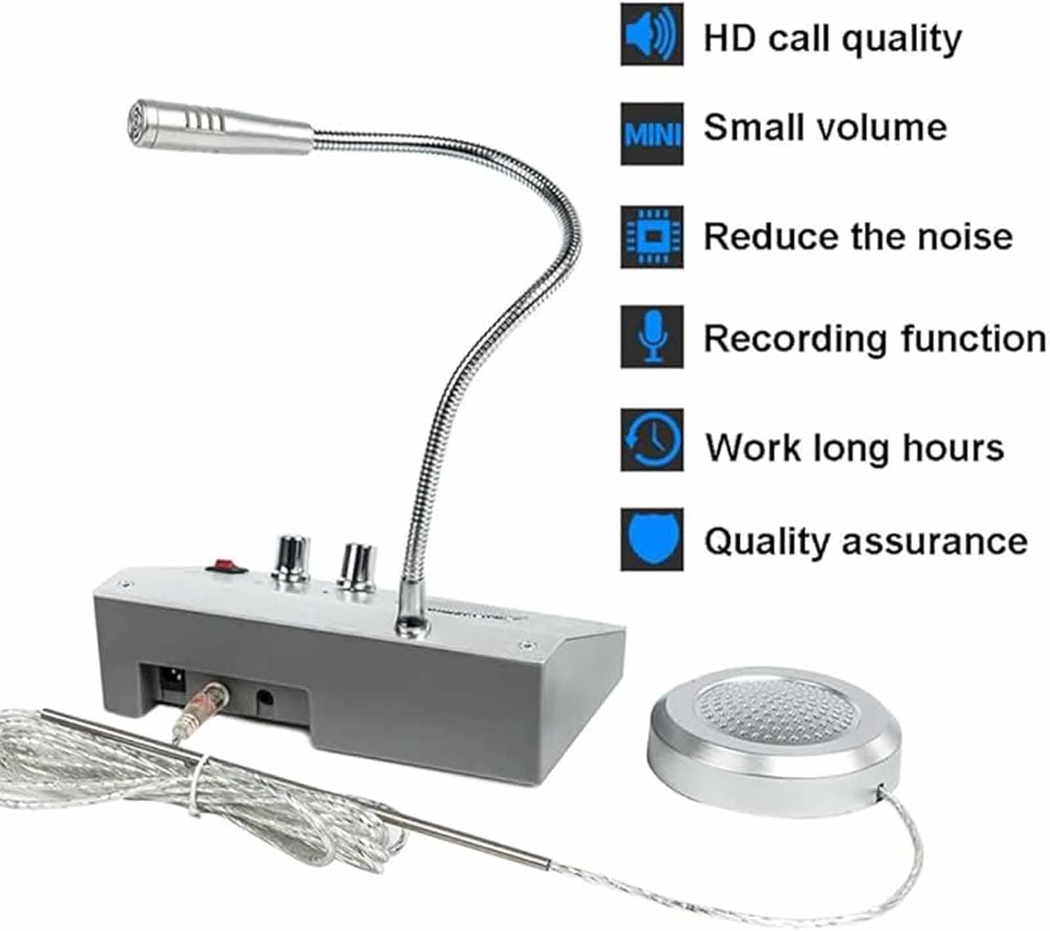 Window Intercom System, Dual-Way Counter Intercom System, Automatic Squelch Function, Clear & Loud Voice, Used in Bank, Company, Hospital, Station