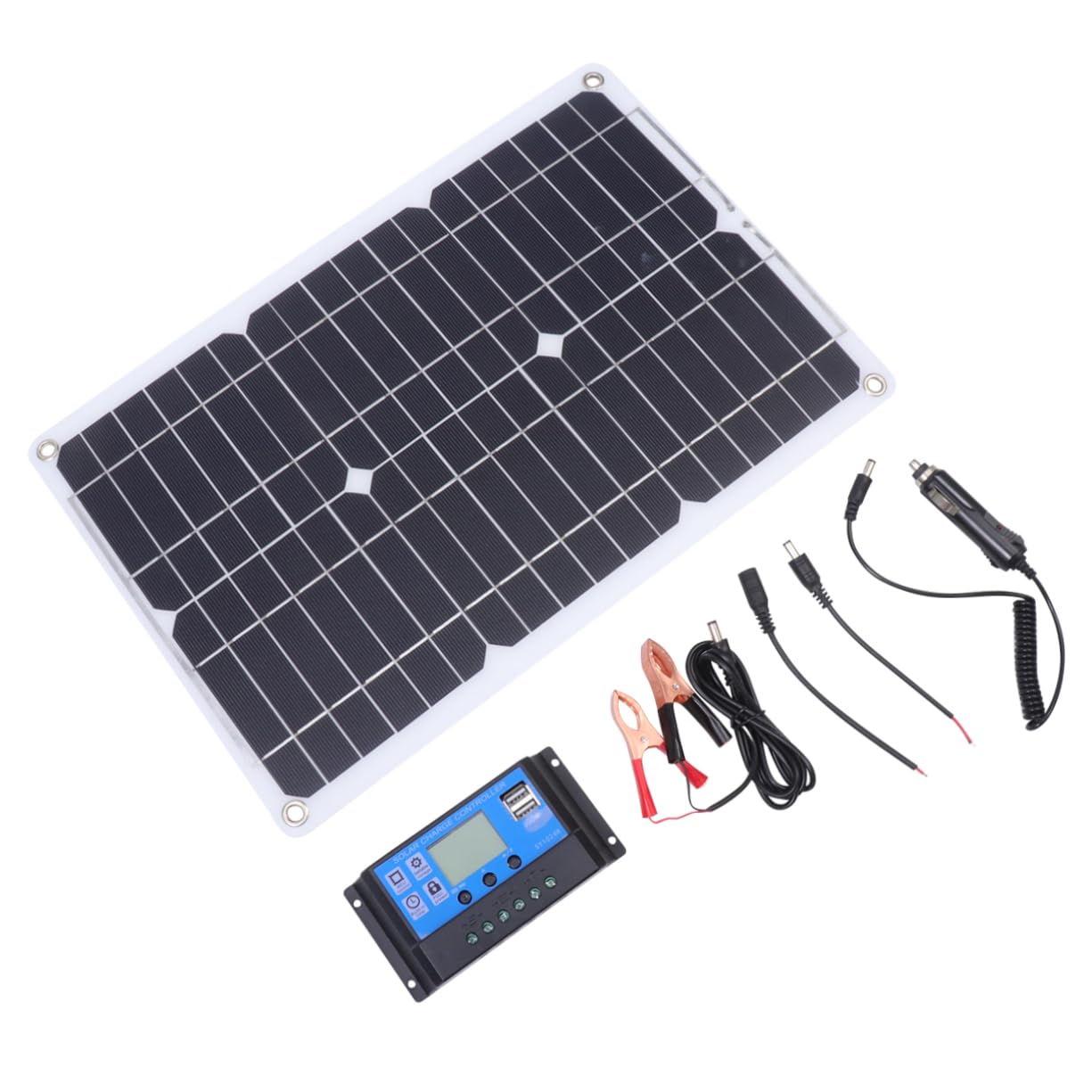 Chargeur solaire portable 18W avec panneau flexible et contrôleur