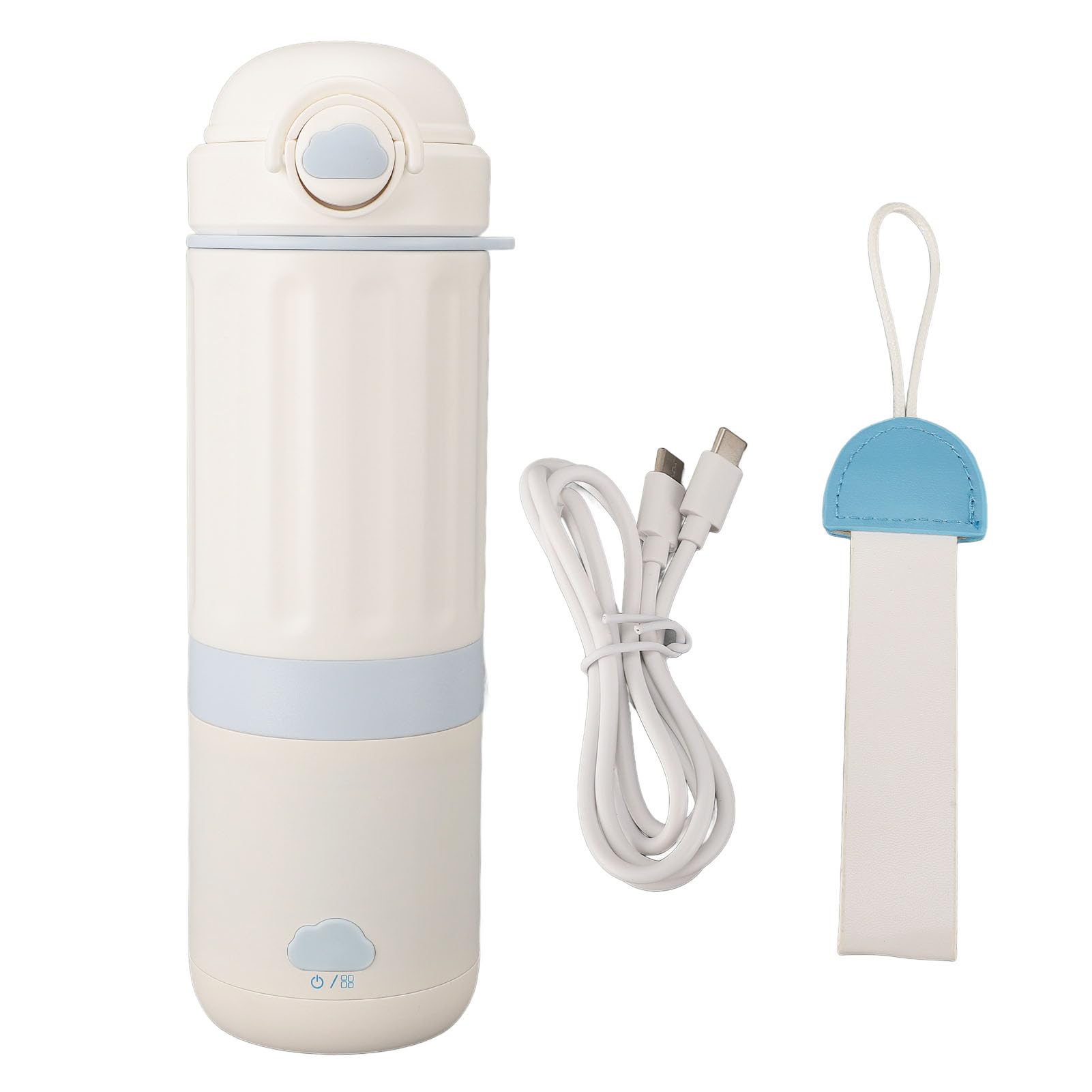 Calientabiberones Portátil, Calienta Biberón De Viaje De Acero Inoxidable De Doble Capa De 500ml Hervidor Eléctrico De Viaje Inalámbrico Y Recargable Por USB Para Leche Materna