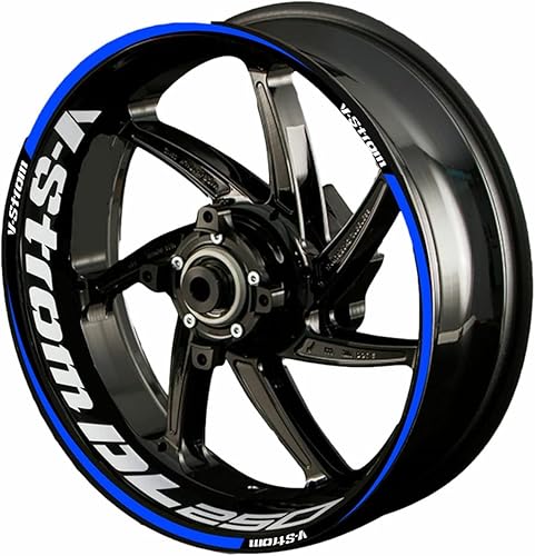 Decoration Wheel Hub Motorcycle Accessories Wheel Hub Wheel Rim Sticker Reflective for Suzuki V-Strom Dl250 (Color L)