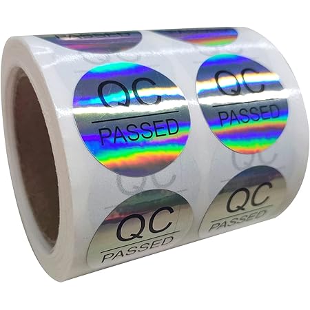 Amazon.com : QC Approval Stickers - 1 Inch Round Circle in ...