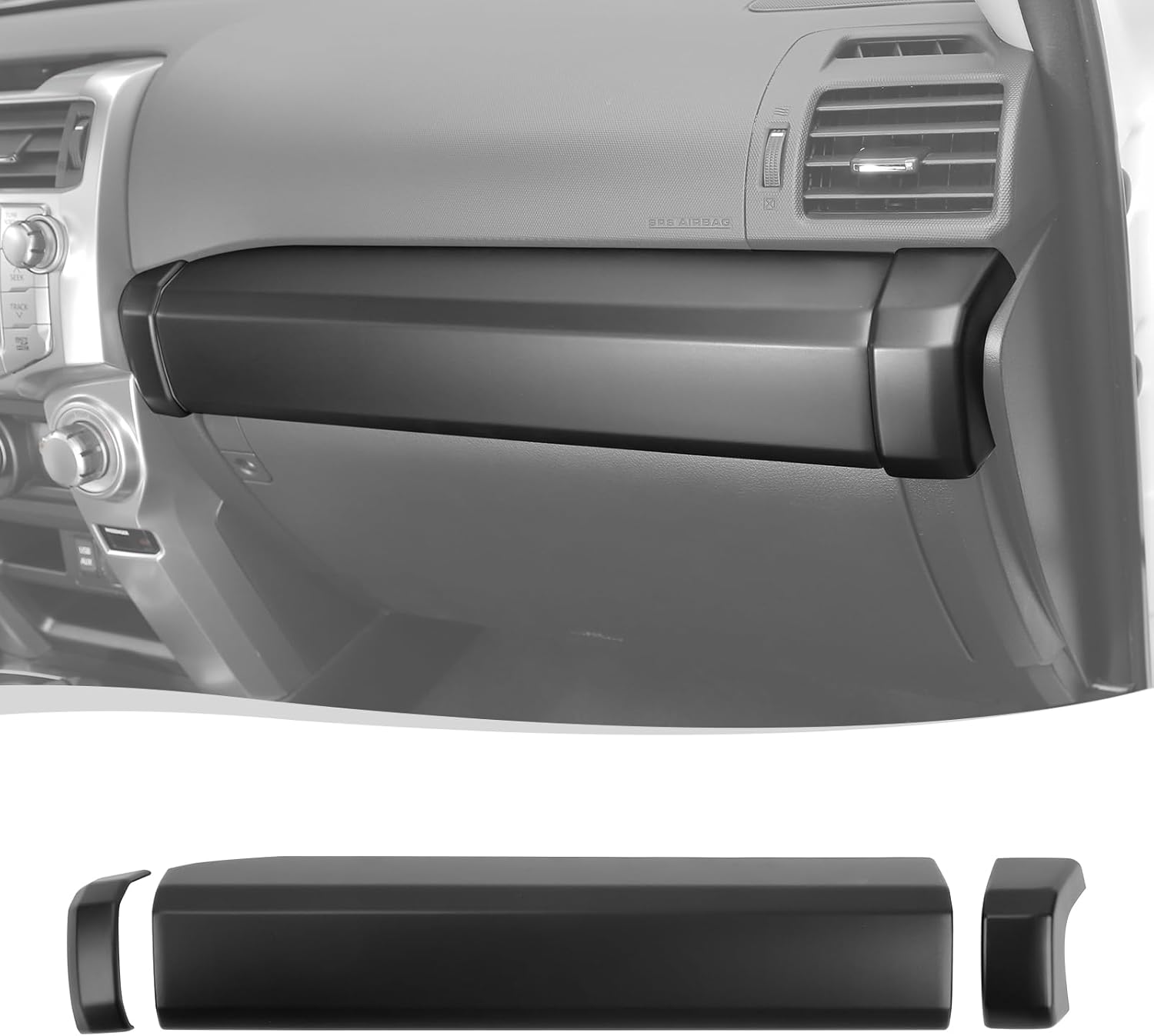 Voodonala for Toyota 4Runner Co-Pilot Passenger Decoration Trim fit Toyota 4Runner SUV 2010-2023 (Matte Black)