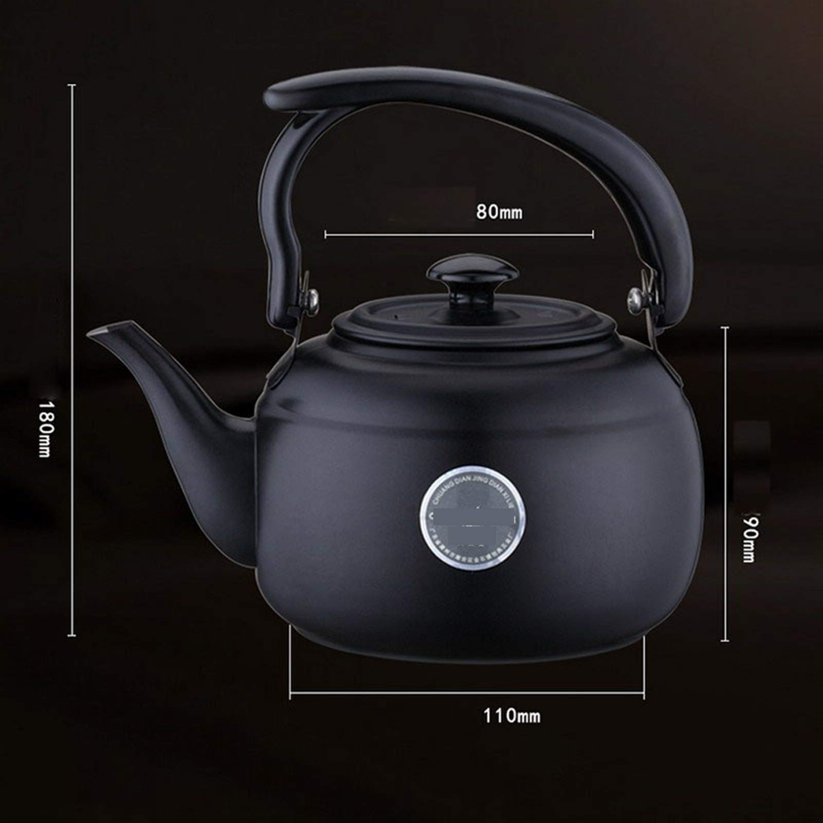 Teapot, 304 Stainless Steel Teapot Flat Bottom Induction Cooker Kettle Teapot with Filter(14CM 1L