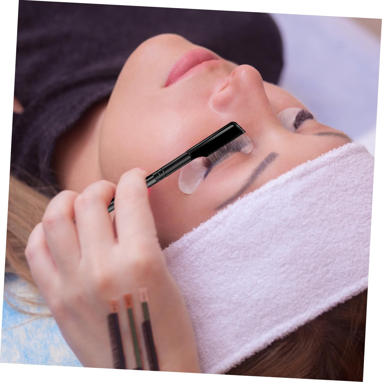 Angoily 3pcs Eyelash Grooming Comb for Mascara Application Lash Separator Brush Set Eyelash Wand and Spoolie for Beauty Salons