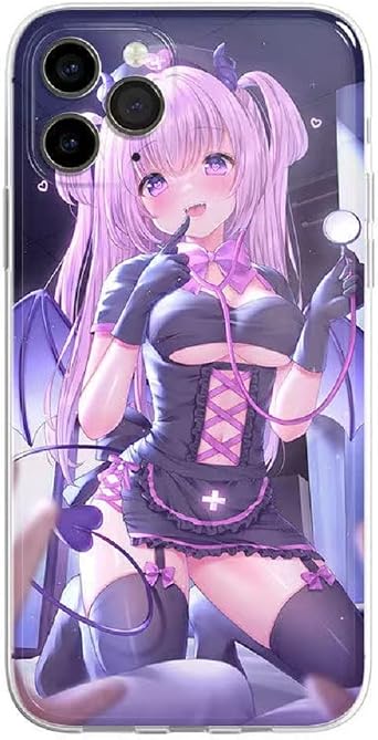 Case for iPhone 13,Kawaii Japanese Anime Manga Maid Girl Cute Cartoon Girl Aesthetic Protective Silicone Shockproof Cover Case 06,for iPhone 12 Pro 6.1