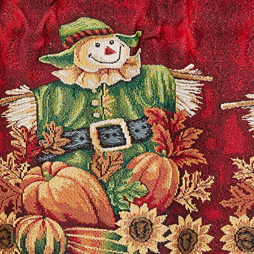 image for HomeCrate Fall Harvest Collection, Scarecrow Pumpkins Autumn Leaves an